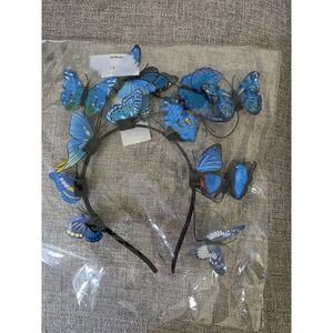 Blue Butterfly Head Band Non Slip Hair Hoop Stylish Hair Accessories Costume
